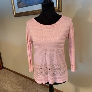 WHITE HOUSE BLACK MARKET Baby Pink Sweater